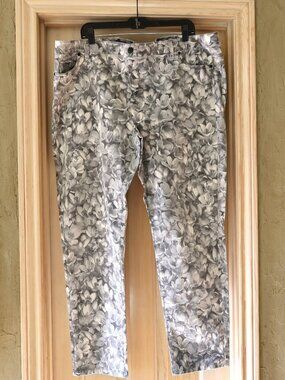 EUC Michael Kors Floral Denim Jeans Size 20W